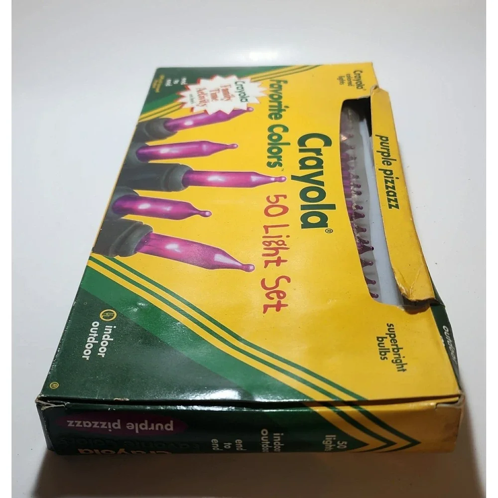 Crayola Purple Pizzazz 50 Light Set Favorite Colors Halloween Christmas NOS